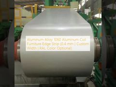 อลูมิเนียมอัลลอยด์ 1060 แถบขอบเฟอร์นิเจอร์อลูมิเนียมคอยล์ (0.4 มม. | ความกว้างที่กำหนดเอง | ตัวเลือกสี RAL)