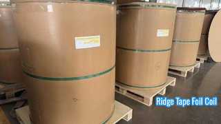 ริดจ์เทปฟอยล์คอยล์ 0.10 มม. กว้าง 45 มม. อลูมิเนียมเคลือบสี