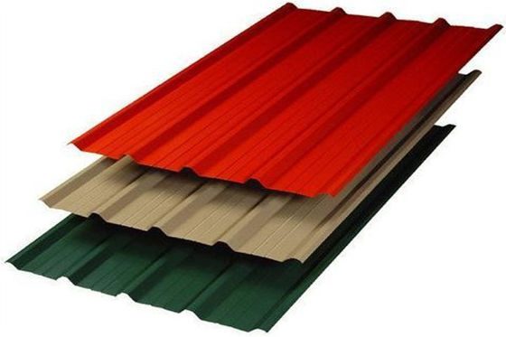 0.5-1.0 มิลลิเมตร สีเคลือบ / โลลูมิเนียม prepainted สําหรับแผ่นหลังคา corrugated