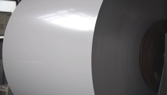 สําหรับการผลิต ACP - อลูมิเนียมพลาสติกผสมผสานแผ่นผสมผสาน1100 H14 0.18mm X 1000mm Ral 9016 สีเคลือบแผ่นอลูมิเนียม