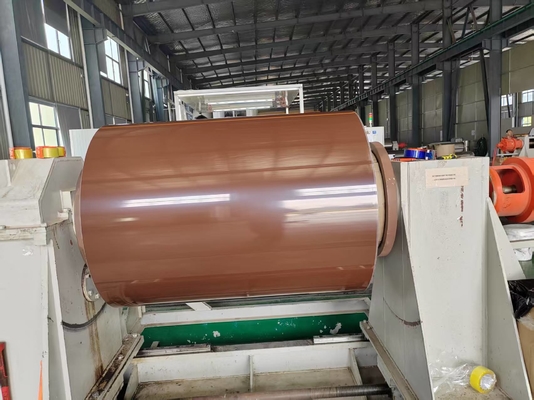 อัลลอย 3003 PVDF แผ่นอลูมิเนียมลามิเนียมขนาด 0.96 มม. หนา x 48 '' ขดลวดอลูมิเนียมที่ทาสีไว้ล่วงหน้าสำหรับหลังคาเชิงพาณิชย์โลหะเชิงพาณิชย์