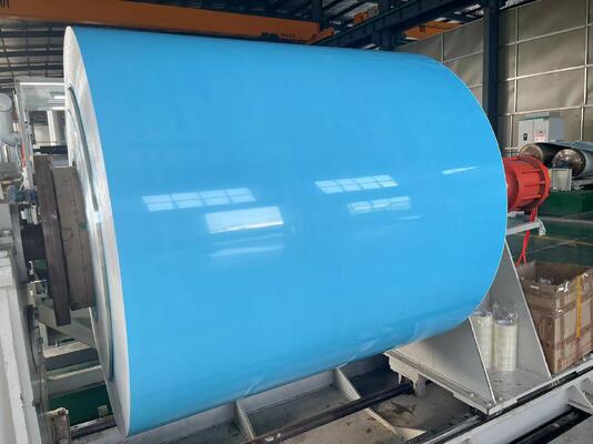 คอยล์อลูมิเนียมเคลือบสี PE/PVDF สำหรับงานสถาปัตยกรรมพร้อมสีที่กำหนดเอง