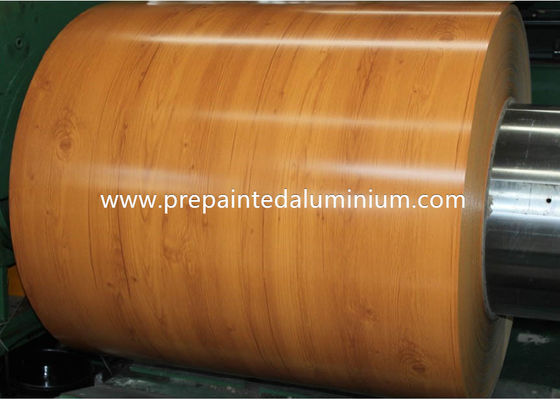 Alumium Alloy 3105 H24 Wooden Pattern PPAL Color Coated Aluminum Coil Pre-Painted Aluminium For Roofing And Wall